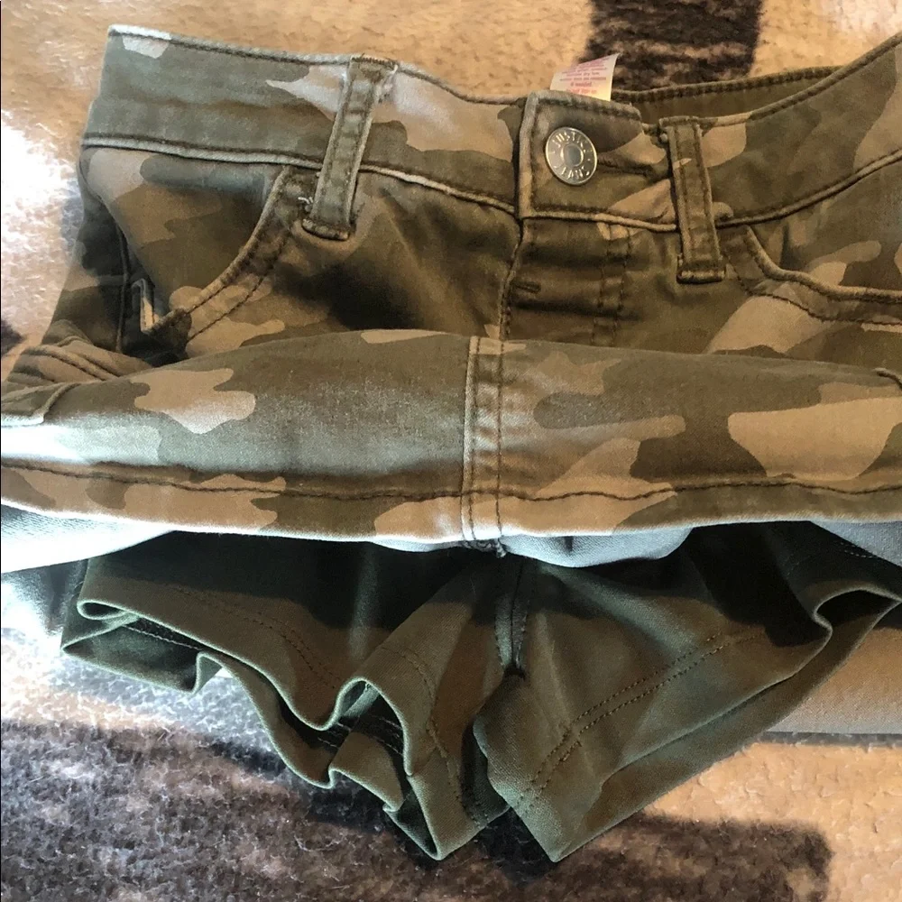 Justice Girls Camo Cargo Skort in Green and Tan
